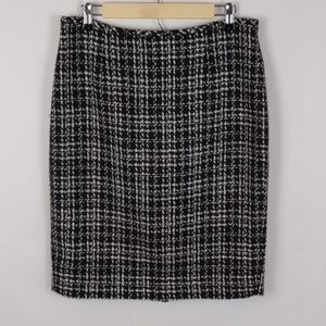 Karl Lagerfeld Twill Pencil In Black White